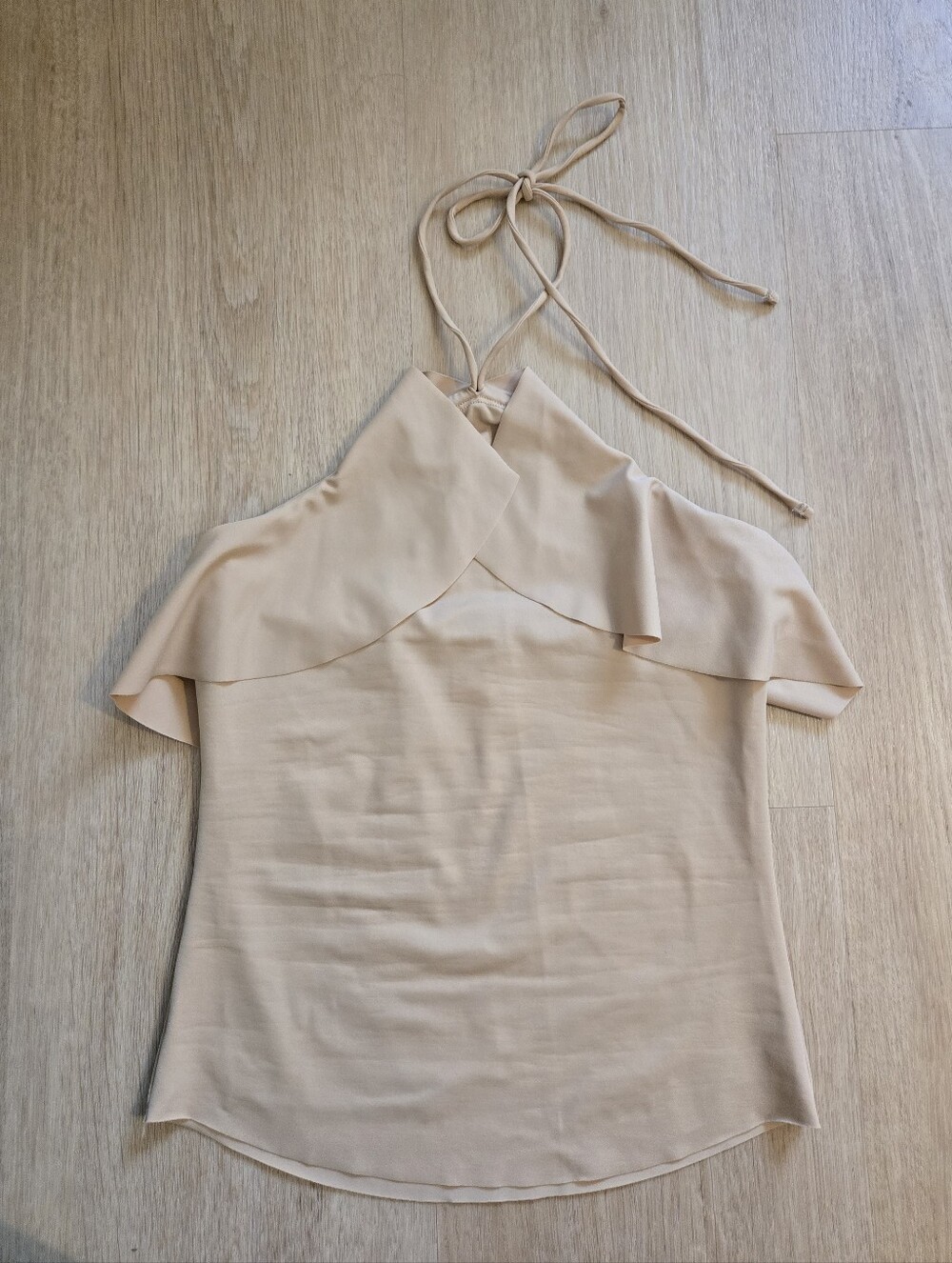Aritzia Halter Ruffle Top